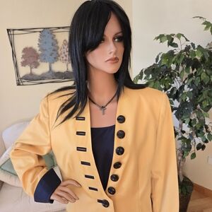 Vintage Harve Bernard Gold/Black Woman's Suit  Size 12